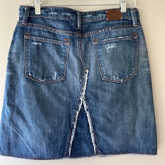 Banana Republic Sz 27 Denim Mini Short Skirt Cotton Jean Mid Wash Pockets - Picture 2 of 10